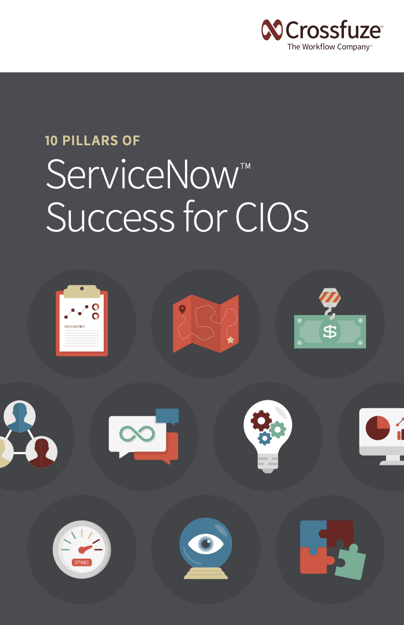 10 Pillars of ServiceNow Success for CIOs Book Cover - Crossfuze