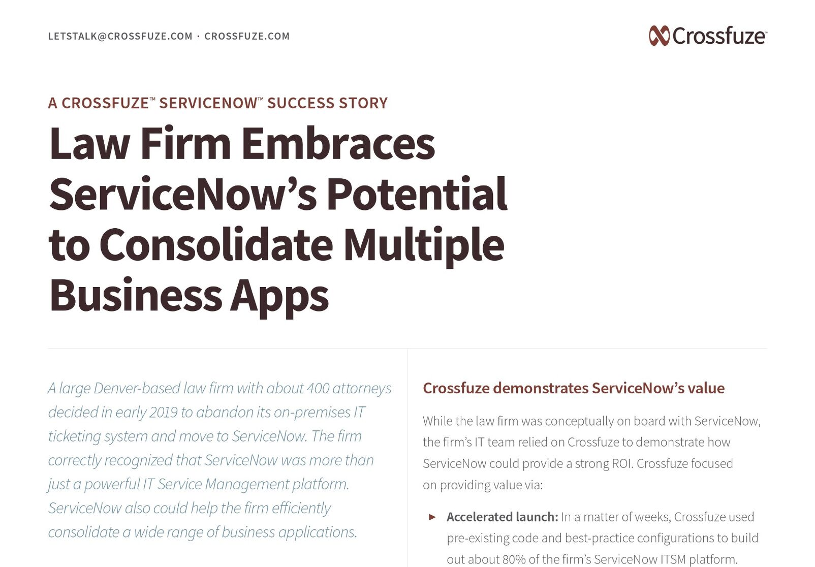 Case Study | Law Firm Embraces SaaS Solution for App Consolidation Case Study | Law Firm Embraces SaaS Solution for App Consolidation